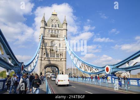 Tower Bridge über die Themse in London, Großbritannien, Europa Stockfoto