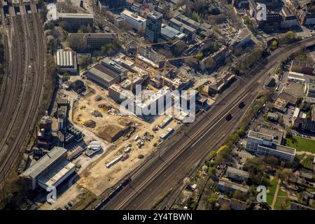 Bochum Baustelle des neuen Bochumer Justizzentrums, Stadtzentrum, Fiege Brauerei Stockfoto