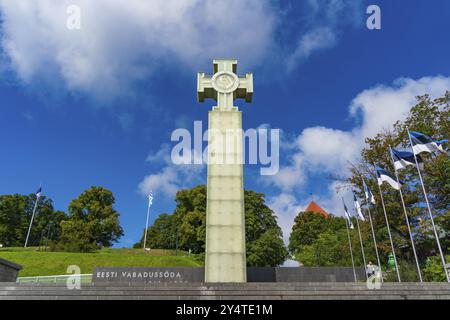 Siegessäule des Unabhängigkeitskrieges in Tallinn, Estland, Europa Stockfoto