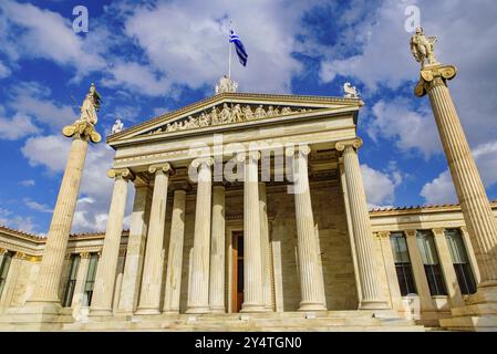Akademie von Athen, Griechenlands nationale Akademie in Athen, Griechenland, Europa Stockfoto