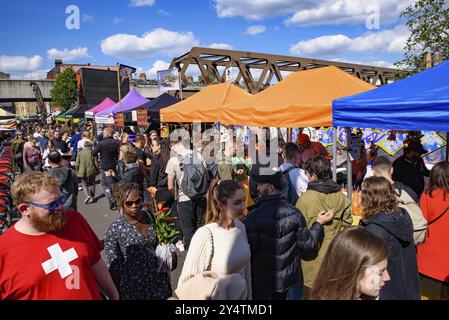 Brick Lane Sunday Market in London, Großbritannien, Europa Stockfoto