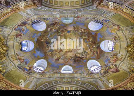 Die Decke des Staatshauses der Österreichischen Nationalbibliothek in Wien, Österreich, Europa Stockfoto