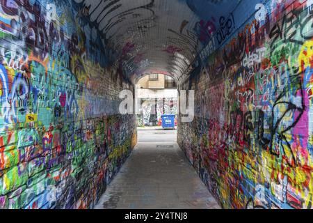 Die Graffiti-Gasse in Gent, Belgien, Europa Stockfoto