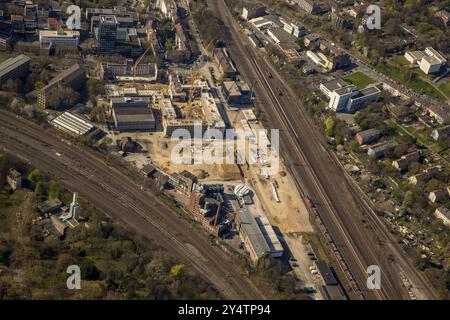 Bochum Baustelle des neuen Bochumer Justizzentrums, Stadtzentrum, Fiege Brauerei Stockfoto