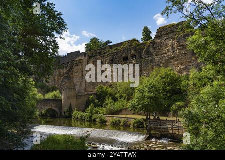 Bock Casemates, eine felsige Festung in Luxemburg-Stadt Stockfoto