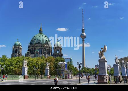 Die Schlossbrücke in Berlin, Deutschland, Europa Stockfoto