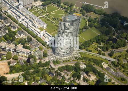 Postturm in Bonn. Hauptsitz der Deutschen Post AG. Kurt-Schumacher-Straße Stockfoto