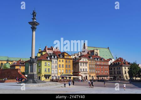 Der Schlossplatz in der Altstadt von Warschau, Polen, Europa Stockfoto