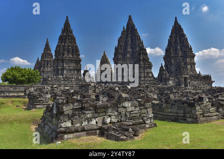 Candi Prambanan, ein Hindutempel in Yogyakarta, Indonesien, Asien Stockfoto