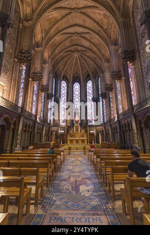 Das Innere der Kathedrale von Lille, die Basilika Notre Dame de la Treille in Lille, Frankreich, Europa Stockfoto