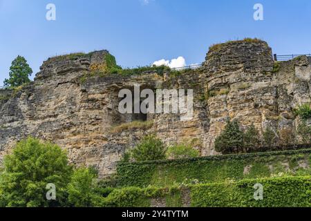 Bock Casemates, eine felsige Festung in Luxemburg-Stadt Stockfoto