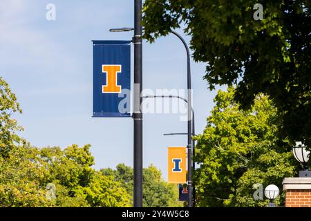 Die University of Illinois ist eine öffentliche Forschungsuniversität, die 1867 gegründet wurde. Stockfoto