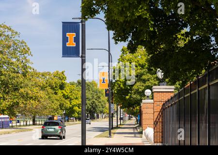 Die University of Illinois ist eine öffentliche Forschungsuniversität, die 1867 gegründet wurde. Stockfoto