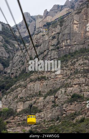 Die Standseilbahn, die Sie nach Montserrat bringt. Stockfoto