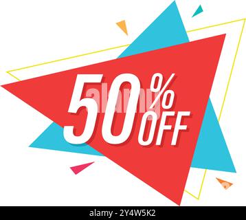 50 % Rabatt Auf Rabatte Und Werbebanner Stock Vektor
