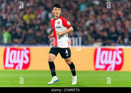 Rotterdam, Niederlande. September 2024. ROTTERDAM, NIEDERLANDE - 19. SEPTEMBER: Während der Champions League - League-Phase - Spiel am 1. Spieltag zwischen Feyenoord und Bayer 04 Leverkusen im Stadion Feijenoord am 19. September 2024 in Rotterdam, Niederlande. (Foto: Joris Verwijst/Orange Pictures) Credit: dpa/Alamy Live News Stockfoto