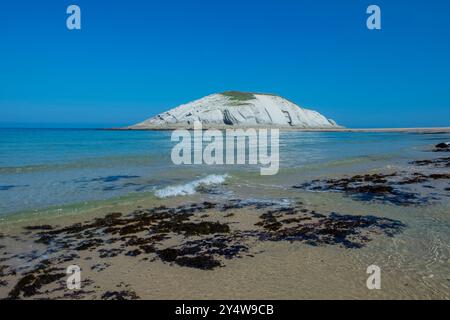 Costa Quebrada, Covachos, Liencres, Pielagos, Kantabrien, Spanien. Stockfoto