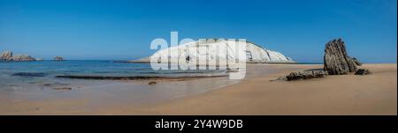 Costa Quebrada, Covachos, Liencres, Pielagos, Kantabrien, Spanien. Stockfoto