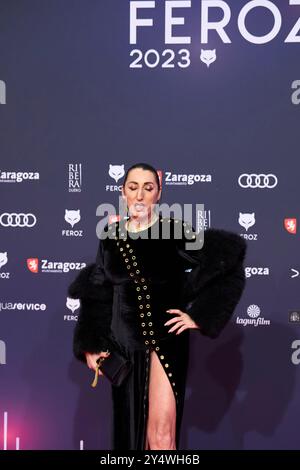 Rossy de Palma nimmt am 28. Januar 2023 an den Feroz Awards 2023 - Roter Teppich im Auditorium in Saragossa Teil. Stockfoto