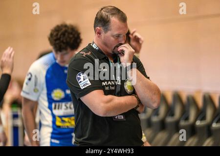 Eisenach, Deutschland. September 2024. Misha Kaufmann (Trainer, ThSV Eisenach) GER, ThSV Eisenach gegen SG BBM Bietigheim, Handball, Bundesliga, 3. Spieltag, Spielzeit 2024/2025 Foto: Eibner-Pressefoto/Martin Herbst Credit: dpa/Alamy Live News Stockfoto