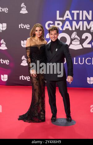 Rosanna Zanetti, David Bisbal nimmt am 16. November 2023 in Sevilla bei den Latin GRAMMY Awards auf dem roten Teppich Teil. Stockfoto