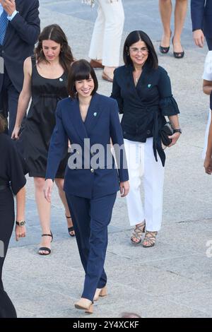 Irene Montero, Carolina Darias, Diana Morant, Isabel Rodriguez und Pilar Llop nahmen am 15. Juli 2022 im Königlichen Palast in Madrid, Spanien, an der Akte des Staates Teil, um den COVID-Opfern und der Anerkennung von Sanitärangehörigen zu ehren. Stockfoto