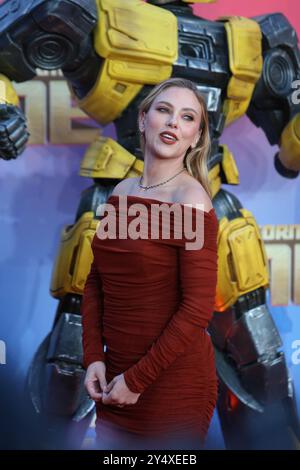 LONDON, UK, 19. SEPTMBER, 2024. SCARLETT JOHANSSON kommt bei UK Screening of TRANSFORMERS ONE 2024, CINEWORLD, Leicester Square, London. UK Credit Baz Seal/Alamy Live News Stockfoto