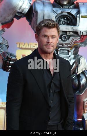 LONDON, UK, 19. SEPTMBER, 2024. CHRIS HEMSWORTH kommt bei UK Screening of TRANSFORMERS ONE 2024, CINEWORLD, Leicester Square, London. UK Credit Baz Seal/Alamy Live News Stockfoto