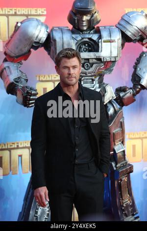 LONDON, UK, 19. SEPTMBER, 2024. CHRIS HEMSWORTH kommt bei UK Screening of TRANSFORMERS ONE 2024, CINEWORLD, Leicester Square, London. UK Credit Baz Seal/Alamy Live News Stockfoto