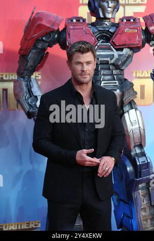 LONDON, UK, 19. SEPTMBER, 2024. CHRIS HEMSWORTH kommt bei UK Screening of TRANSFORMERS ONE 2024, CINEWORLD, Leicester Square, London. UK Credit Baz Seal/Alamy Live News Stockfoto