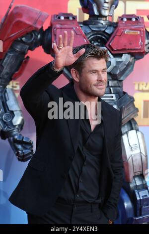 LONDON, UK, 19. SEPTMBER, 2024. CHRIS HEMSWORTH kommt bei UK Screening of TRANSFORMERS ONE 2024, CINEWORLD, Leicester Square, London. UK Credit Baz Seal/Alamy Live News Stockfoto