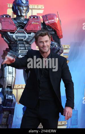 LONDON, UK, 19. SEPTMBER, 2024. CHRIS HEMSWORTH kommt bei UK Screening of TRANSFORMERS ONE 2024, CINEWORLD, Leicester Square, London. UK Credit Baz Seal/Alamy Live News Stockfoto