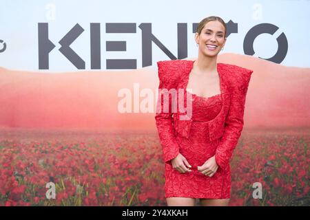 Maria Pombo nimmt am 20. Juni 2022 an der Kenzo Sommerparty im Bekleidungsmuseum in Madrid Teil. Stockfoto