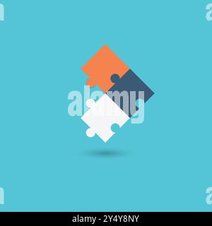 Puzzle Infografik Vektoren, Zyklusdiagramm, Puzzle Puzzle Puzzle Diagramm Vektor Illustration. Puzzle-Puzzle-Diagramm, Präsentationsdiagramm. Infografiken für Unternehmen Stock Vektor