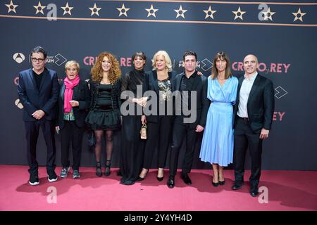 Belen Cuesta, Jaime Lorente, Daniel Ecija, Chelo Garcia Cortes, Sofia Cristo, Barbara Rey besucht am 12. Januar 2023 die Premiere von Cristo y Rey im Callao Cinema in Madrid. Stockfoto