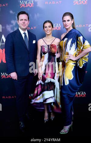 Jordi Rabat, Eva Palao, Ana Boyer nimmt am 25. Mai 2023 in Madrid, Spanien, an der Präsentation der neuen Kollektion „Wilde Magie“ von Rabat Schmuck im Rabat Store Teil. Stockfoto