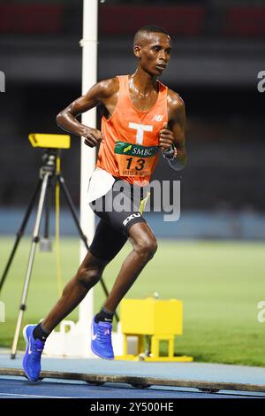 Uvance Todoroki Stadium von Fujitsu, Kanagawa, Japan. September 2024. Raphael Longisa, 19. SEPTEMBER 2024 - Leichtathletik : 10000-m-Finale der Männer während der 93. Japan University Athletics Championships im Uvance Todoroki Stadium von Fujitsu, Kanagawa, Japan. Quelle: Itaru Chiba/AFLO/Alamy Live News Stockfoto