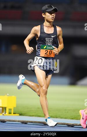 Uvance Todoroki Stadium von Fujitsu, Kanagawa, Japan. September 2024. Keigo Amimoto, 19. SEPTEMBER 2024 - Leichtathletik : 10000-m-Finale der Männer während der 93. Japan University Athletics Championships im Uvance Todoroki Stadium von Fujitsu, Kanagawa, Japan. Quelle: Itaru Chiba/AFLO/Alamy Live News Stockfoto
