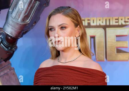 Scarlett Johansson nahm an der britischen Premiere „Transformers One“ Teil, Arrivals, London, UK - 19. September 2024 auf dem Cineworld Leicester Square London, UK. 19 September 2024 . Stockfoto