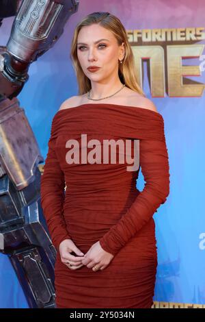 Scarlett Johansson nahm an der britischen Premiere „Transformers One“ Teil, Arrivals, London, UK - 19. September 2024 auf dem Cineworld Leicester Square London, UK. 19 September 2024 . Stockfoto