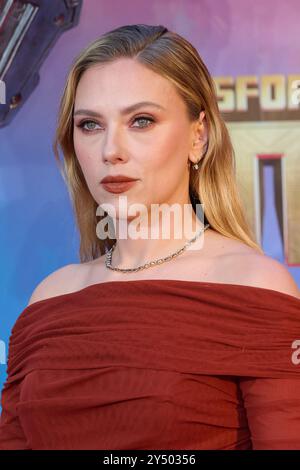 Scarlett Johansson nahm an der britischen Premiere „Transformers One“ Teil, Arrivals, London, UK - 19. September 2024 auf dem Cineworld Leicester Square London, UK. 19 September 2024 . Stockfoto