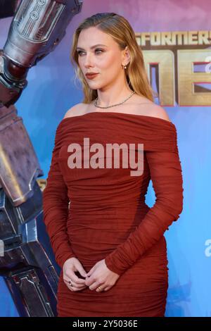 Scarlett Johansson nahm an der britischen Premiere „Transformers One“ Teil, Arrivals, London, UK - 19. September 2024 auf dem Cineworld Leicester Square London, UK. 19 September 2024 . Stockfoto