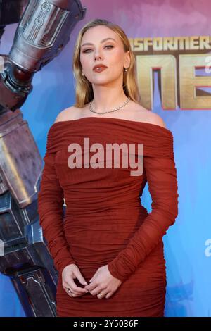 Scarlett Johansson nahm an der britischen Premiere „Transformers One“ Teil, Arrivals, London, UK - 19. September 2024 auf dem Cineworld Leicester Square London, UK. 19 September 2024 . Stockfoto