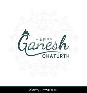 Happy Ganesh Chaturthi, 7. September, Grußkarte Ganesh Chaturthi, Vorlage für soziale Medien, Vektor-Illustration, Stock Illustation, Ganesh Chaturthi Stock Vektor