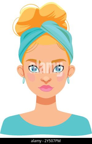 Vektor-Illustration einer Frau mit Turban Stock Vektor