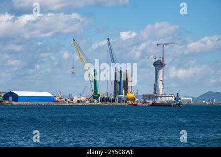 Krane am Hafen von Argentia in Placentia, Neufundland und Labrador, Kanada Stockfoto