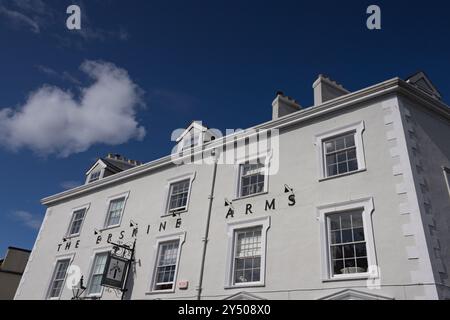 Conwy, Wales - September 5,2023: Das Erskine Arms ist ein traditionelles georgianisches kutschenhaus in den mittelalterlichen Mauern von Conwy Stockfoto