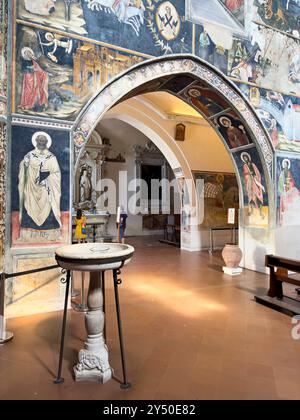 Galatina Puglia Italien. romanische Kirche St. Katharina von Alexandria. Stockfoto