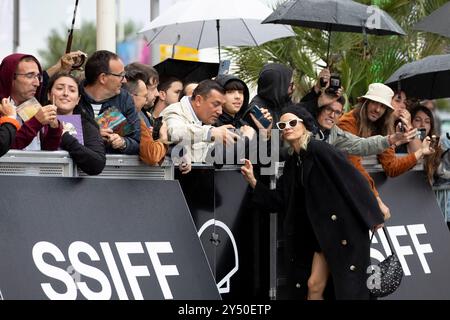 Diane Kruger kommt während des 70. San Sebastian International Film Festivals am 24. September 2022 in Donostia/San Sebastian, Spanien, im Maria Cristina Hotel an. Stockfoto