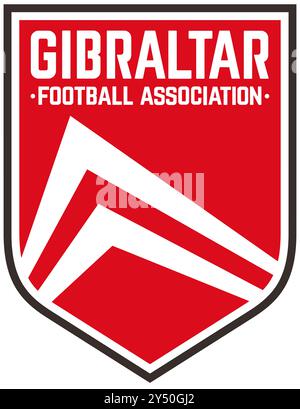 Logo des Gibraltar Football Association Stockfoto